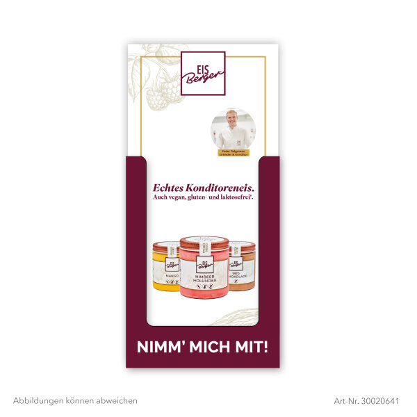 EisBerger Flyerhalter zum Kleben