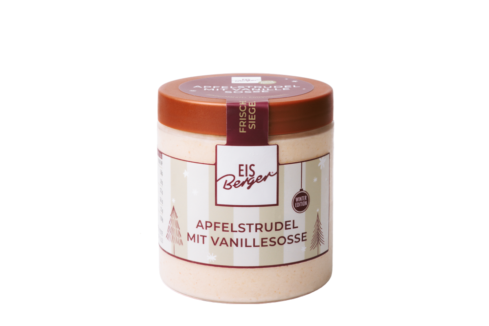 EisBerger Eisdose 250ml Apfelstrudel mit Vanillesosse