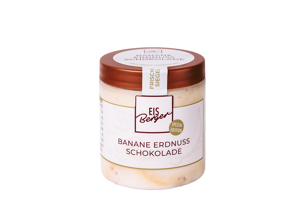 EisBerger Eisdose 250ml Banane Erdnuss Schokolade