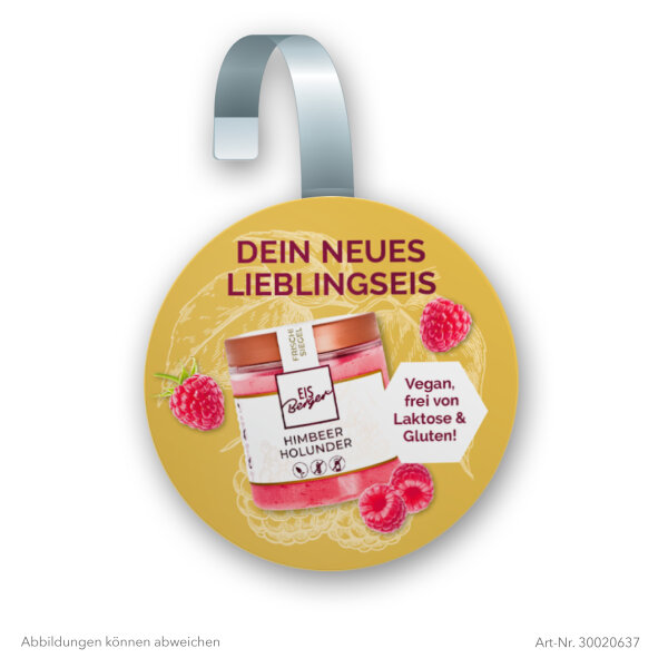 EisBerger Regal Wobbler 13cm Motiv: Himbeere