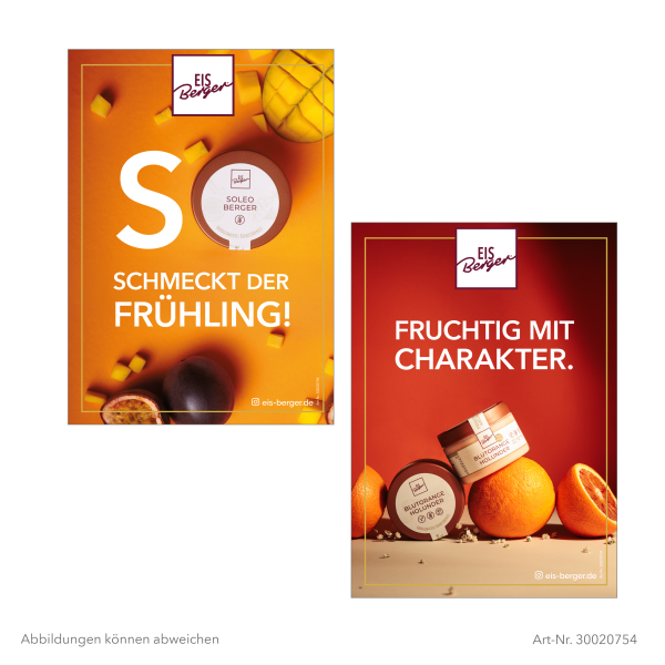 EisBerger Poster 2 Motive Soleo & Blutorange DIN A3