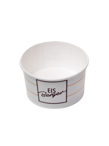 EisBerger Eisbecher Pappe Kleiner Becher (1–2 Kugeln), 250 Stück
