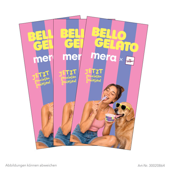 EisBerger Faltflyer Endverbraucher BELLO GELATO DIN Lang 25Stk