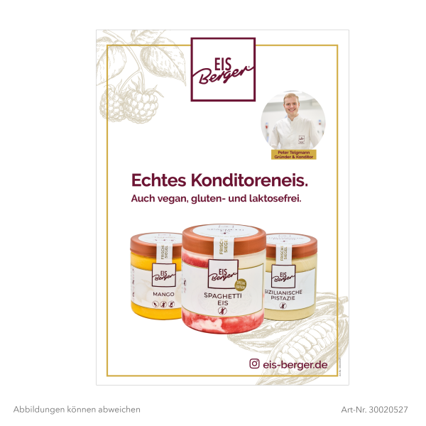 EisBerger Poster Echtes Konditoreneis Bannerstoff DIN A2