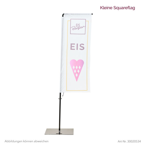 EisBerger Beachflag Motiv Eis Klein inkl. Bodenplatte
